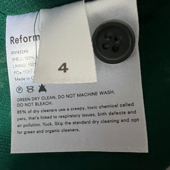 NWT Reformation Joy Floral Open Back Long Sleeve Dress Size 4 - Picture 15 of 15